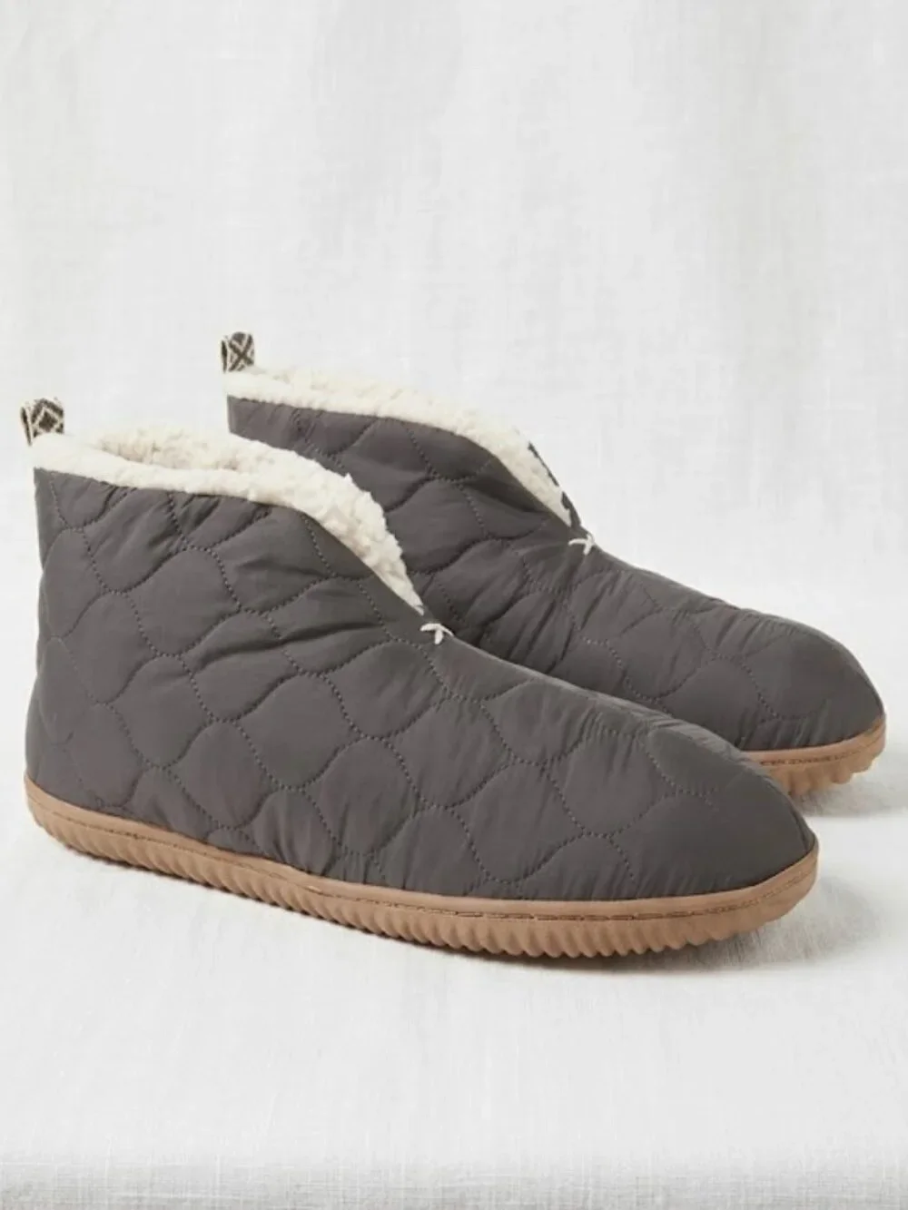 NWT Dearfoams Warm Up Quilted Bootie Slippers Memory Foam Men's M 9-10